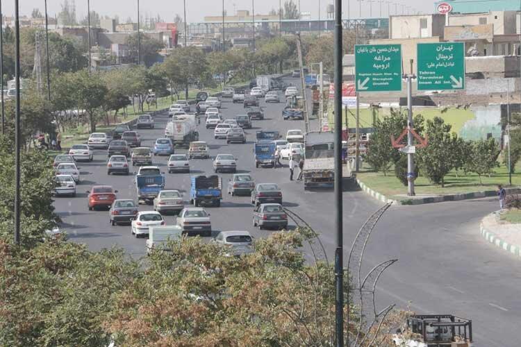 قفل ترافیک بر جاده تبریز - آذرشهر