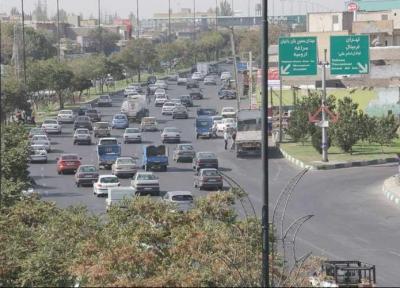 قفل ترافیک بر جاده تبریز - آذرشهر