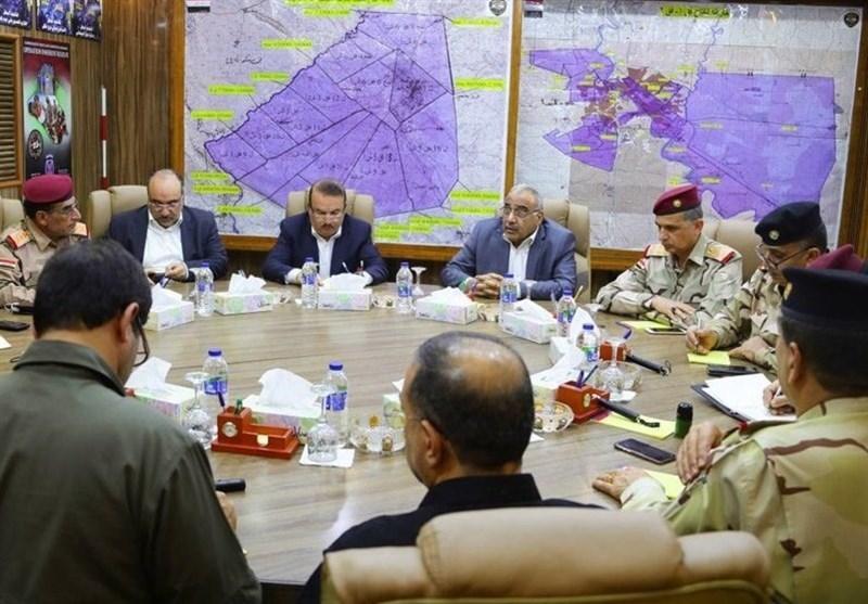 عراق، برگزاری نشست امنیتی به ریاست عبدالمهدی، تظاهرات در عراق، برگزاری نشست امنیتی به ریاست عبدالمهدی، تظاهرات در میدان الخلانی و الدیوانیه